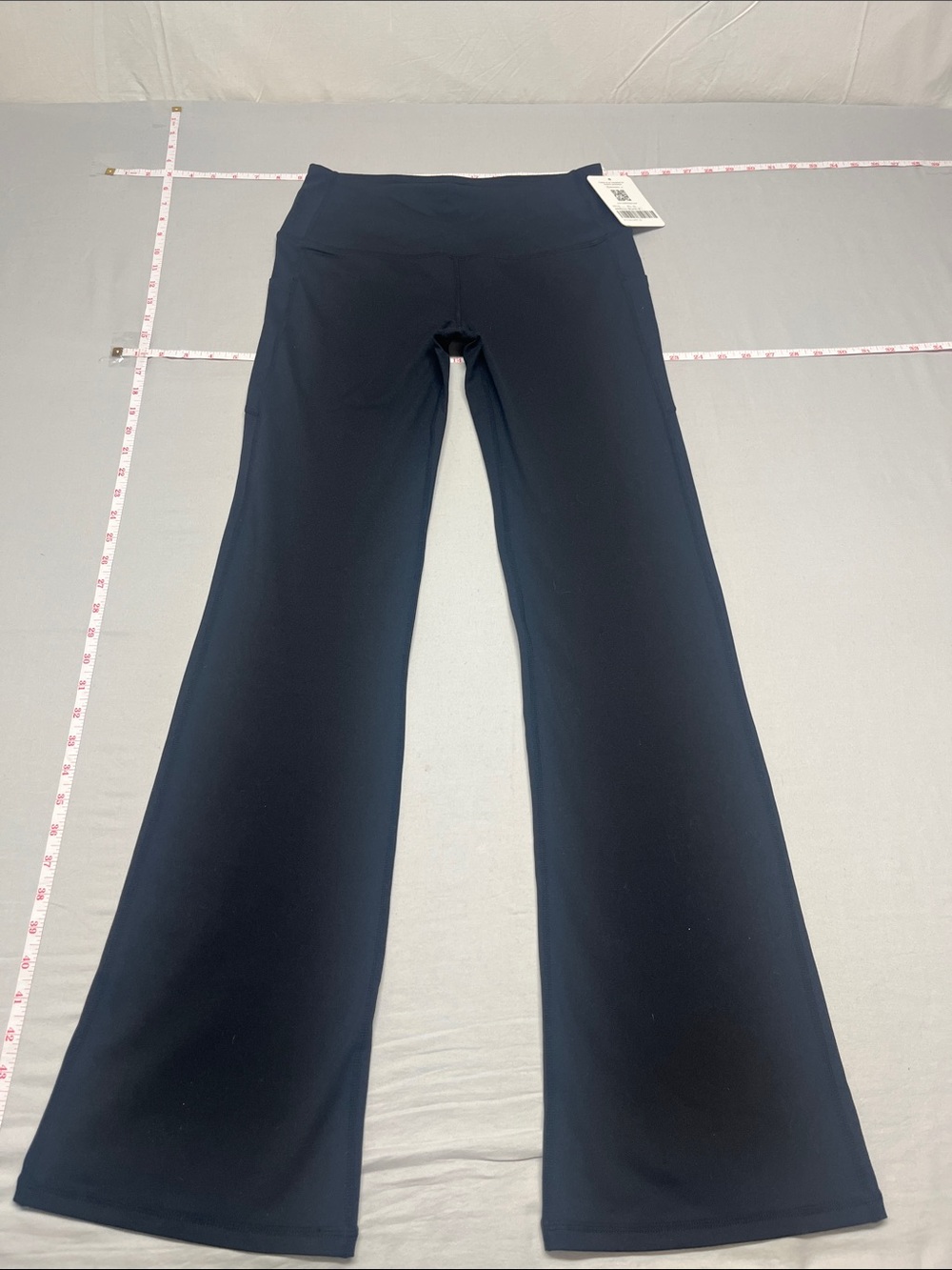 Women's Black Flare Leggings - Stretch High-Rise Comfort size M. 1101